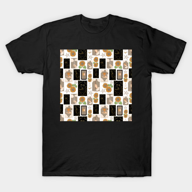 Tarot Card Pattern - Minor Arcana - Suit of Aces T-Shirt by annaleebeer